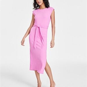 Bar III Vibrant Pink Midi Dress